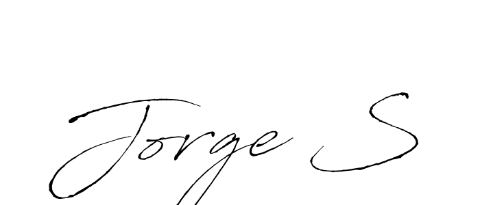 Design your own signature with our free online signature maker. With this signature software, you can create a handwritten (Antro_Vectra) signature for name Jorge S. Jorge S signature style 6 images and pictures png