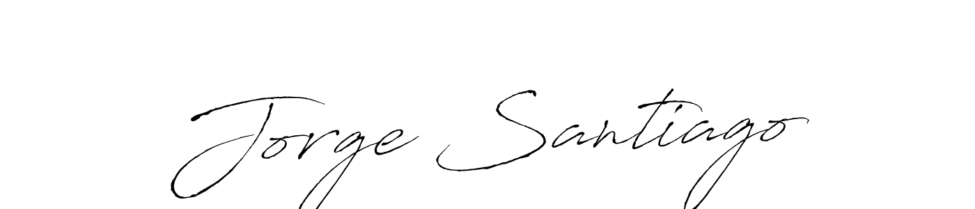 Jorge Santiago stylish signature style. Best Handwritten Sign (Antro_Vectra) for my name. Handwritten Signature Collection Ideas for my name Jorge Santiago. Jorge Santiago signature style 6 images and pictures png