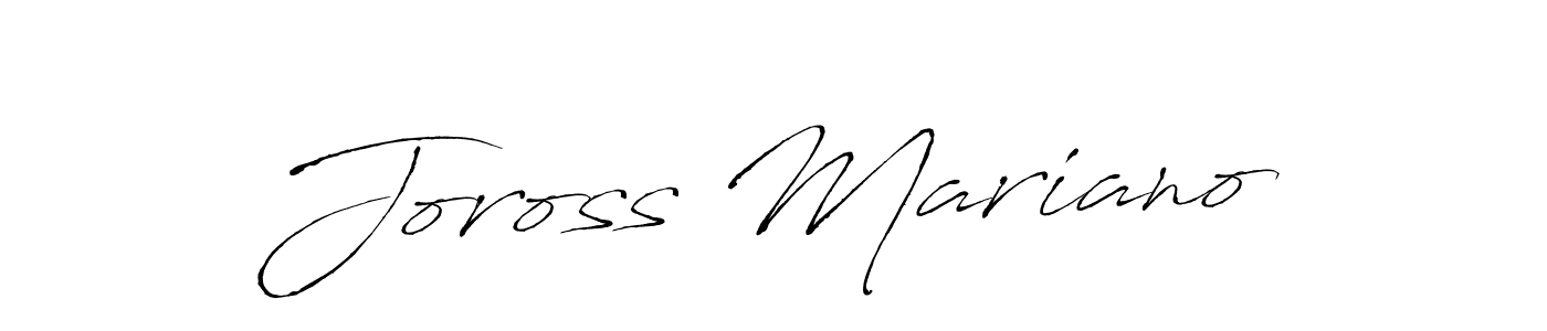 How to make Joross Mariano name signature. Use Antro_Vectra style for creating short signs online. This is the latest handwritten sign. Joross Mariano signature style 6 images and pictures png