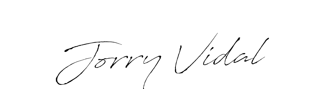 Jorry Vidal stylish signature style. Best Handwritten Sign (Antro_Vectra) for my name. Handwritten Signature Collection Ideas for my name Jorry Vidal. Jorry Vidal signature style 6 images and pictures png