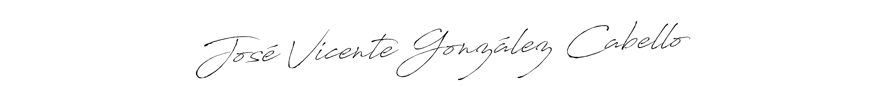 Use a signature maker to create a handwritten signature online. With this signature software, you can design (Antro_Vectra) your own signature for name José Vicente González Cabello. José Vicente González Cabello signature style 6 images and pictures png