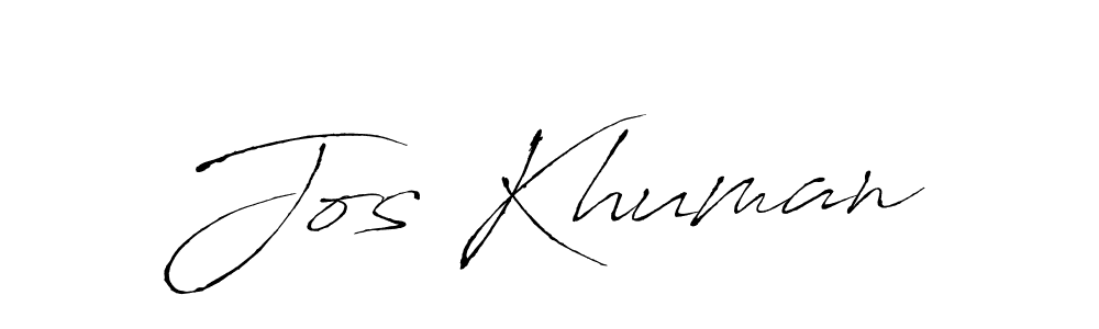 How to make Jos Khuman name signature. Use Antro_Vectra style for creating short signs online. This is the latest handwritten sign. Jos Khuman signature style 6 images and pictures png