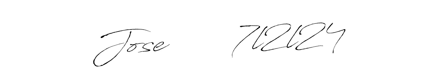 How to make Jose       7l2l24 name signature. Use Antro_Vectra style for creating short signs online. This is the latest handwritten sign. Jose       7l2l24 signature style 6 images and pictures png