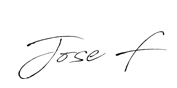 Create a beautiful signature design for name Jose F. With this signature (Antro_Vectra) fonts, you can make a handwritten signature for free. Jose F signature style 6 images and pictures png