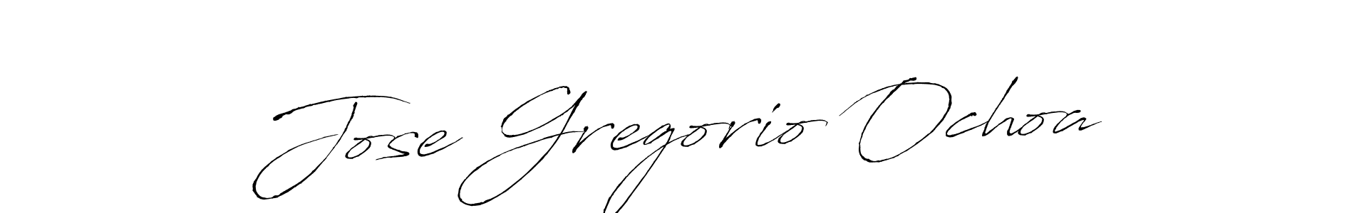 Create a beautiful signature design for name Jose Gregorio Ochoa. With this signature (Antro_Vectra) fonts, you can make a handwritten signature for free. Jose Gregorio Ochoa signature style 6 images and pictures png