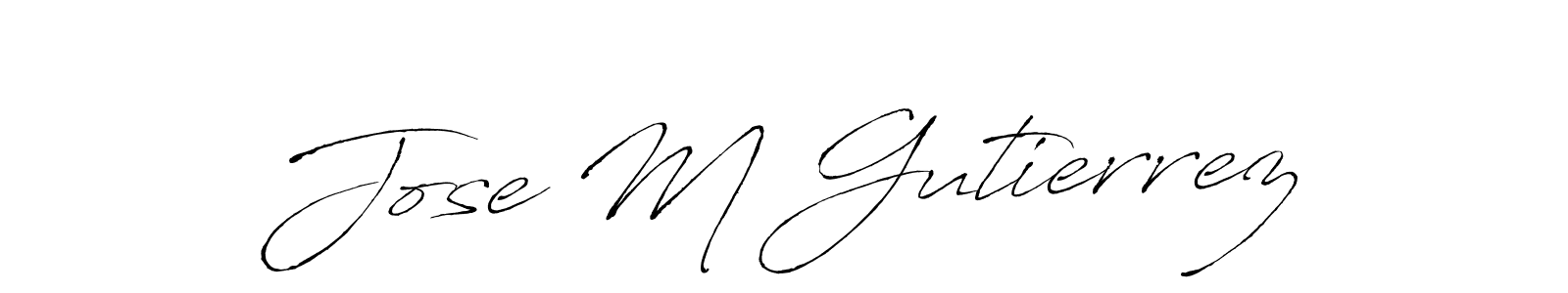 How to make Jose M Gutierrez signature? Antro_Vectra is a professional autograph style. Create handwritten signature for Jose M Gutierrez name. Jose M Gutierrez signature style 6 images and pictures png