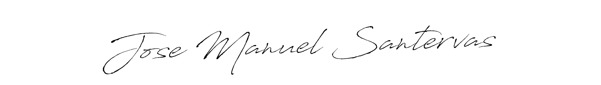 How to make Jose Manuel Santervas name signature. Use Antro_Vectra style for creating short signs online. This is the latest handwritten sign. Jose Manuel Santervas signature style 6 images and pictures png