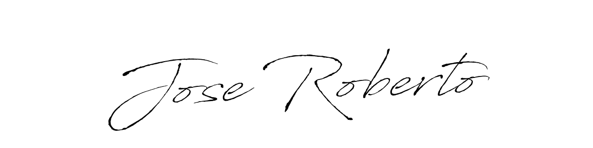 How to make Jose Roberto name signature. Use Antro_Vectra style for creating short signs online. This is the latest handwritten sign. Jose Roberto signature style 6 images and pictures png