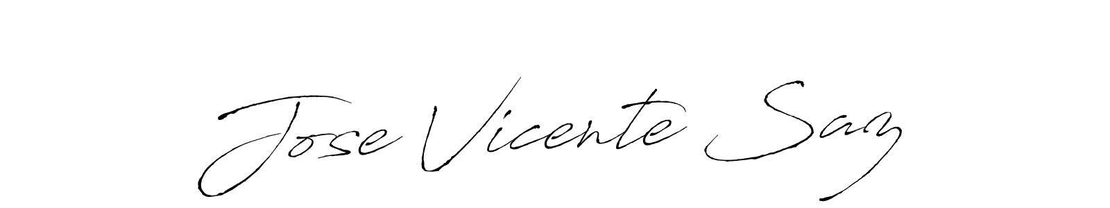 Make a beautiful signature design for name Jose Vicente Saz. With this signature (Antro_Vectra) style, you can create a handwritten signature for free. Jose Vicente Saz signature style 6 images and pictures png