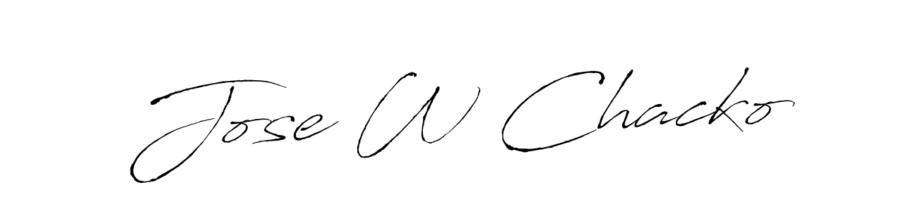 Make a beautiful signature design for name Jose W Chacko. With this signature (Antro_Vectra) style, you can create a handwritten signature for free. Jose W Chacko signature style 6 images and pictures png