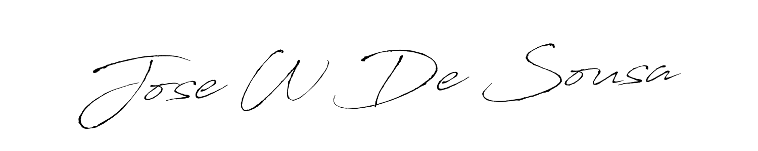 Use a signature maker to create a handwritten signature online. With this signature software, you can design (Antro_Vectra) your own signature for name Jose W De Sousa. Jose W De Sousa signature style 6 images and pictures png