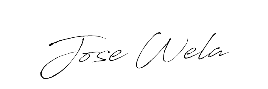 How to make Jose Wela name signature. Use Antro_Vectra style for creating short signs online. This is the latest handwritten sign. Jose Wela signature style 6 images and pictures png