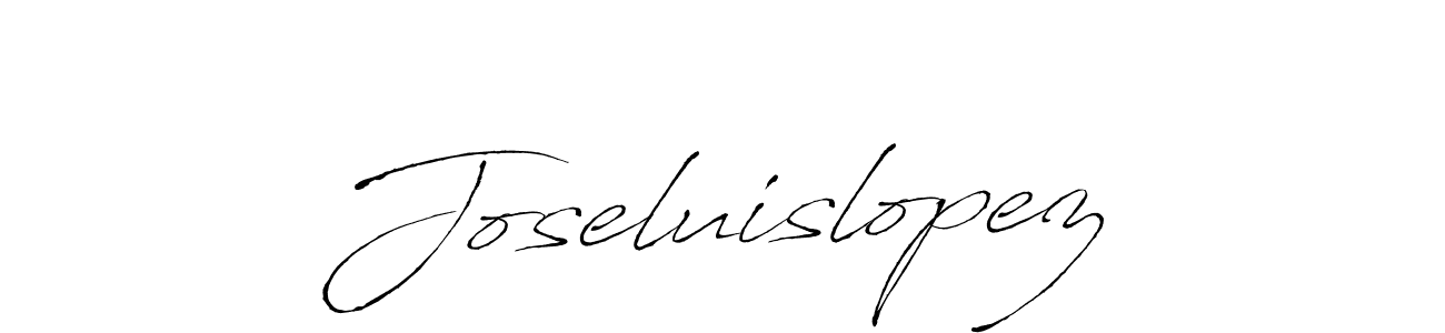Design your own signature with our free online signature maker. With this signature software, you can create a handwritten (Antro_Vectra) signature for name Joseluislopez. Joseluislopez signature style 6 images and pictures png