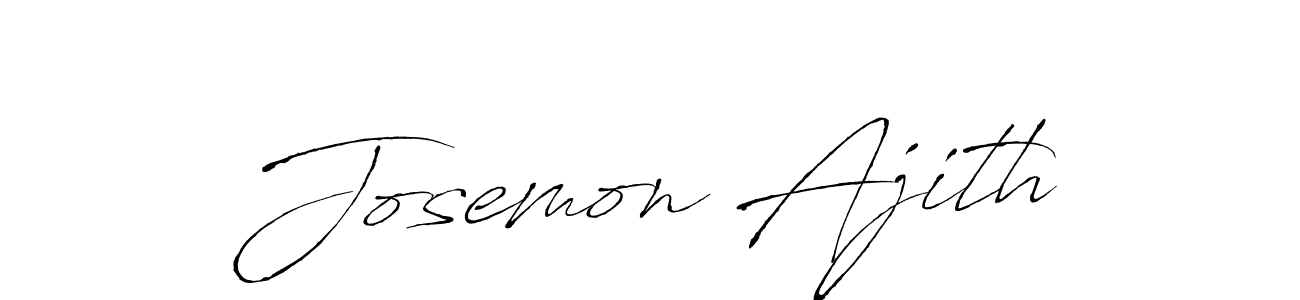 Make a beautiful signature design for name Josemon Ajith. With this signature (Antro_Vectra) style, you can create a handwritten signature for free. Josemon Ajith signature style 6 images and pictures png