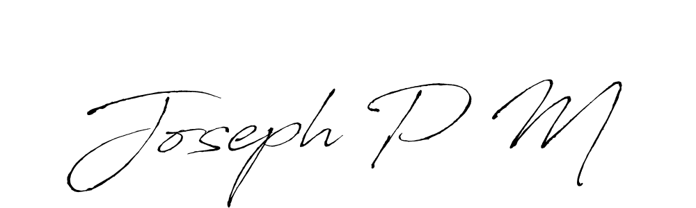 Also we have Joseph P M name is the best signature style. Create professional handwritten signature collection using Antro_Vectra autograph style. Joseph P M signature style 6 images and pictures png