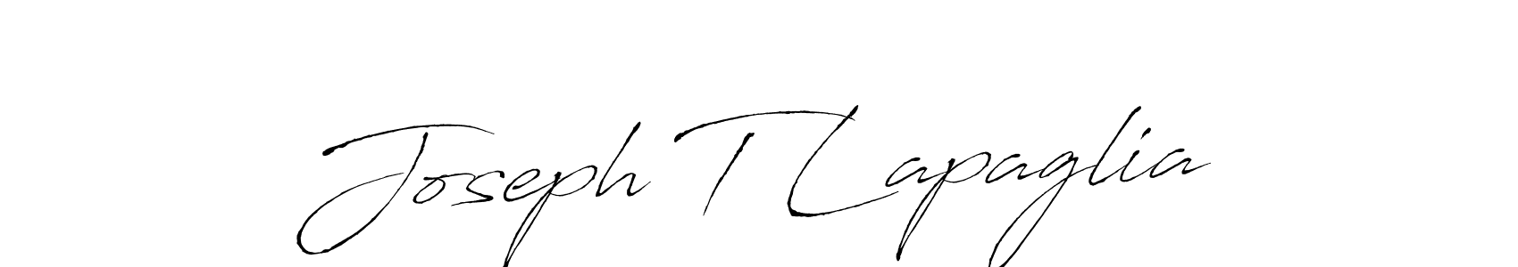 How to make Joseph T Lapaglia name signature. Use Antro_Vectra style for creating short signs online. This is the latest handwritten sign. Joseph T Lapaglia signature style 6 images and pictures png