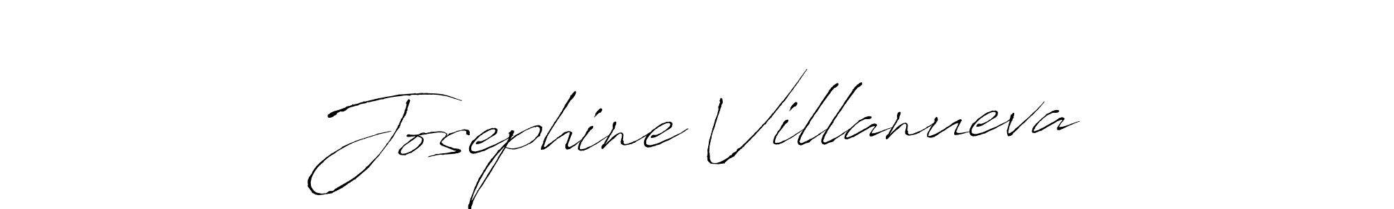 Josephine Villanueva stylish signature style. Best Handwritten Sign (Antro_Vectra) for my name. Handwritten Signature Collection Ideas for my name Josephine Villanueva. Josephine Villanueva signature style 6 images and pictures png