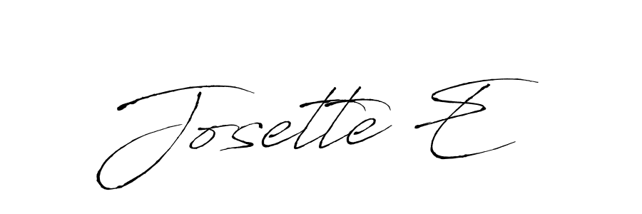 The best way (Antro_Vectra) to make a short signature is to pick only two or three words in your name. The name Josette E include a total of six letters. For converting this name. Josette E signature style 6 images and pictures png