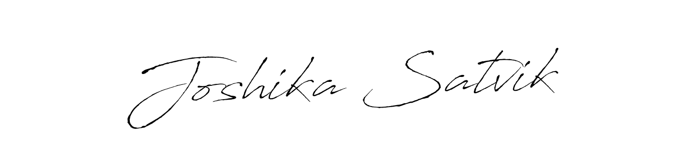 Make a beautiful signature design for name Joshika Satvik. With this signature (Antro_Vectra) style, you can create a handwritten signature for free. Joshika Satvik signature style 6 images and pictures png