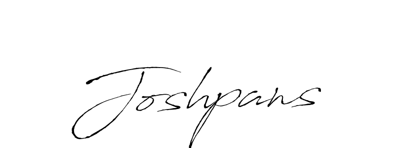 Use a signature maker to create a handwritten signature online. With this signature software, you can design (Antro_Vectra) your own signature for name Joshpans. Joshpans signature style 6 images and pictures png
