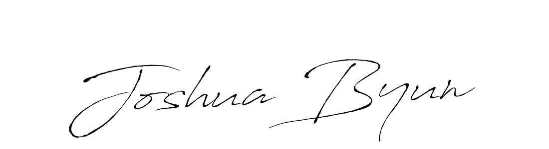 Create a beautiful signature design for name Joshua Byun. With this signature (Antro_Vectra) fonts, you can make a handwritten signature for free. Joshua Byun signature style 6 images and pictures png