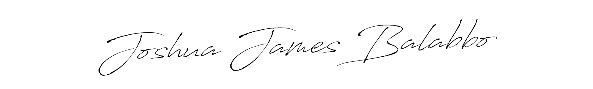 How to make Joshua James Balabbo name signature. Use Antro_Vectra style for creating short signs online. This is the latest handwritten sign. Joshua James Balabbo signature style 6 images and pictures png