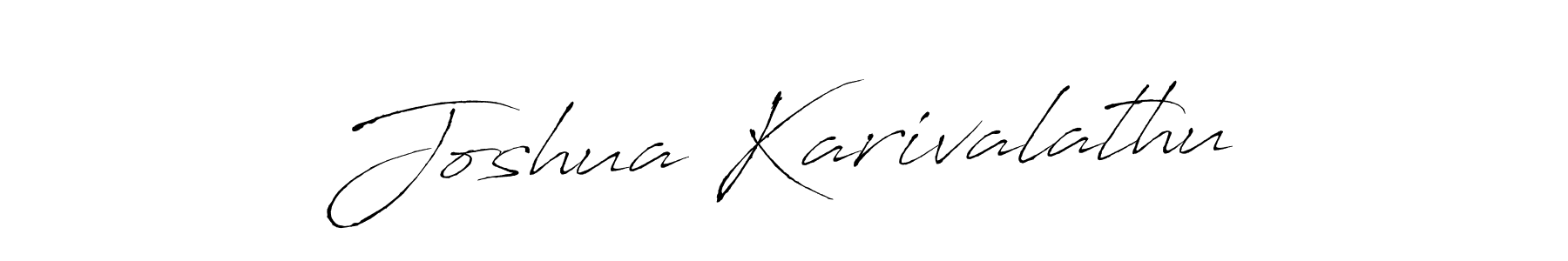 How to make Joshua Karivalathu name signature. Use Antro_Vectra style for creating short signs online. This is the latest handwritten sign. Joshua Karivalathu signature style 6 images and pictures png