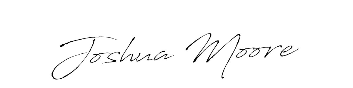Make a beautiful signature design for name Joshua Moore. With this signature (Antro_Vectra) style, you can create a handwritten signature for free. Joshua Moore signature style 6 images and pictures png