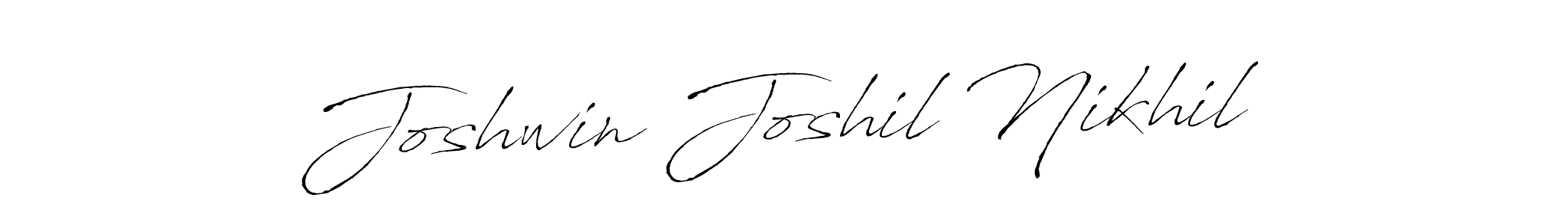 Antro_Vectra is a professional signature style that is perfect for those who want to add a touch of class to their signature. It is also a great choice for those who want to make their signature more unique. Get Joshwin Joshil Nikhil name to fancy signature for free. Joshwin Joshil Nikhil signature style 6 images and pictures png