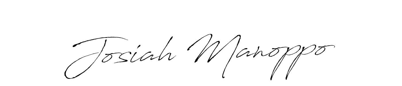 How to make Josiah Manoppo name signature. Use Antro_Vectra style for creating short signs online. This is the latest handwritten sign. Josiah Manoppo signature style 6 images and pictures png