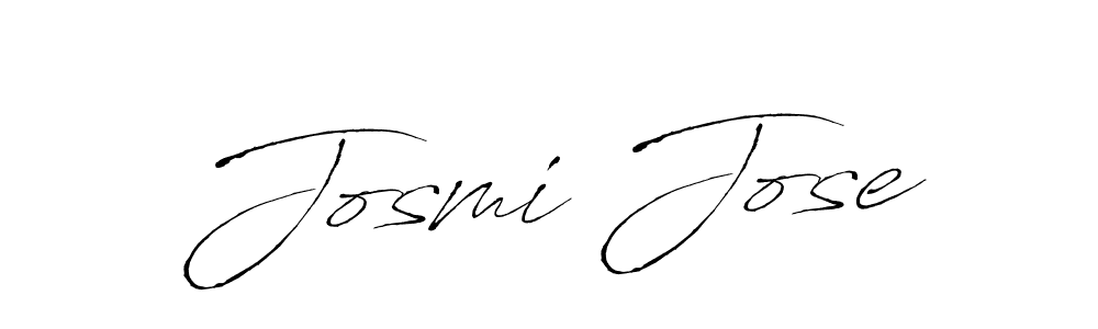 Make a beautiful signature design for name Josmi Jose. With this signature (Antro_Vectra) style, you can create a handwritten signature for free. Josmi Jose signature style 6 images and pictures png