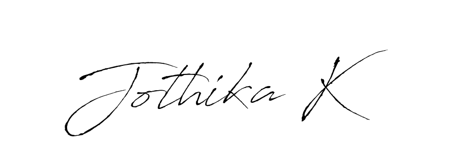 Also we have Jothika K name is the best signature style. Create professional handwritten signature collection using Antro_Vectra autograph style. Jothika K signature style 6 images and pictures png