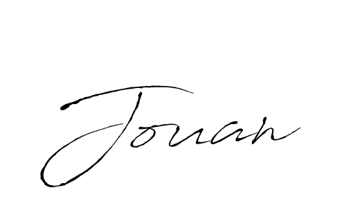 Design your own signature with our free online signature maker. With this signature software, you can create a handwritten (Antro_Vectra) signature for name Jouan. Jouan signature style 6 images and pictures png