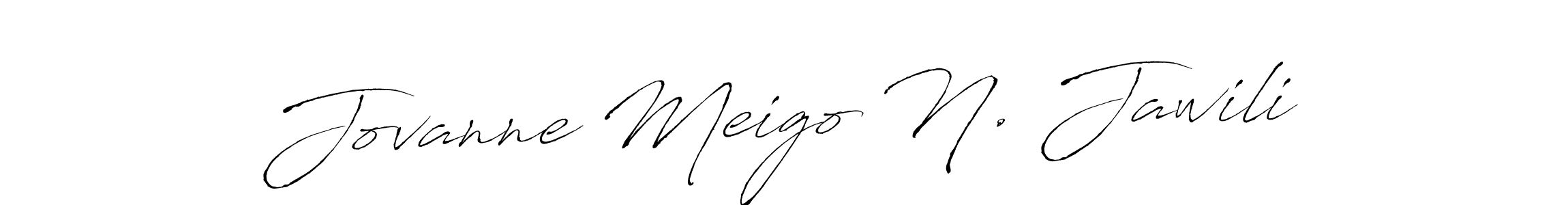 Create a beautiful signature design for name Jovanne Meigo N. Jawili. With this signature (Antro_Vectra) fonts, you can make a handwritten signature for free. Jovanne Meigo N. Jawili signature style 6 images and pictures png