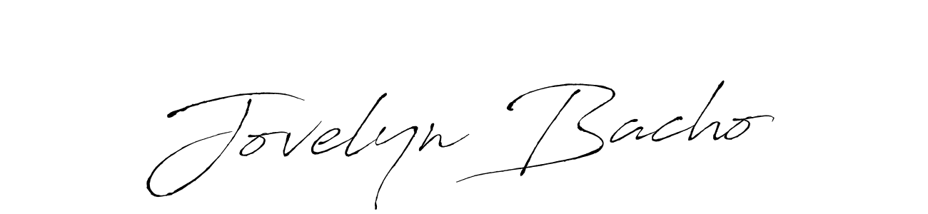 You should practise on your own different ways (Antro_Vectra) to write your name (Jovelyn Bacho) in signature. don't let someone else do it for you. Jovelyn Bacho signature style 6 images and pictures png