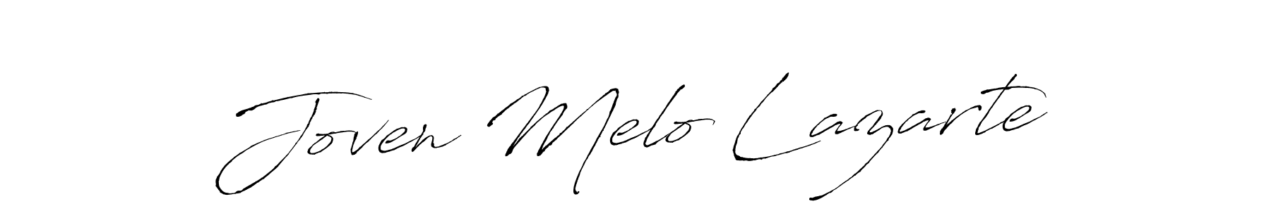 Design your own signature with our free online signature maker. With this signature software, you can create a handwritten (Antro_Vectra) signature for name Joven Melo Lazarte. Joven Melo Lazarte signature style 6 images and pictures png