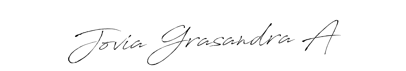 Make a beautiful signature design for name Jovia Grasandra A. With this signature (Antro_Vectra) style, you can create a handwritten signature for free. Jovia Grasandra A signature style 6 images and pictures png