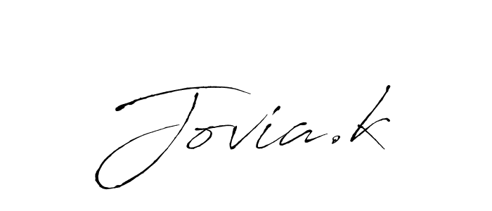 Make a beautiful signature design for name Jovia.k. With this signature (Antro_Vectra) style, you can create a handwritten signature for free. Jovia.k signature style 6 images and pictures png