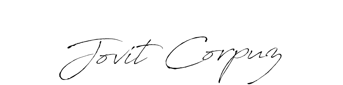 You should practise on your own different ways (Antro_Vectra) to write your name (Jovit Corpuz) in signature. don't let someone else do it for you. Jovit Corpuz signature style 6 images and pictures png