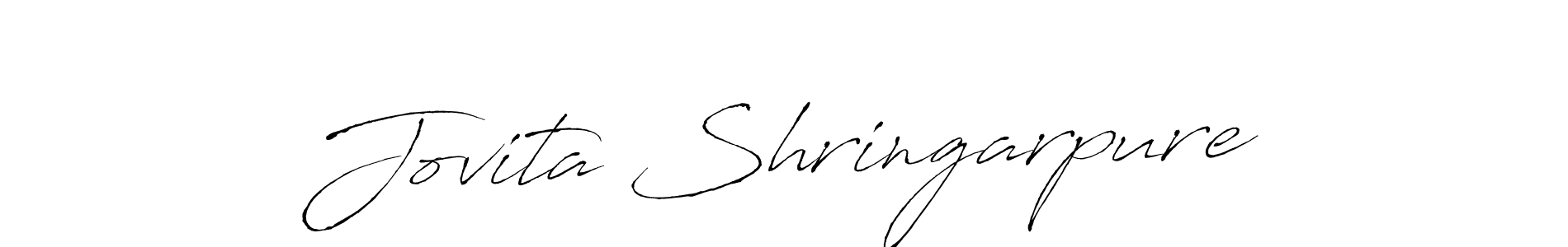 How to make Jovita Shringarpure signature? Antro_Vectra is a professional autograph style. Create handwritten signature for Jovita Shringarpure name. Jovita Shringarpure signature style 6 images and pictures png