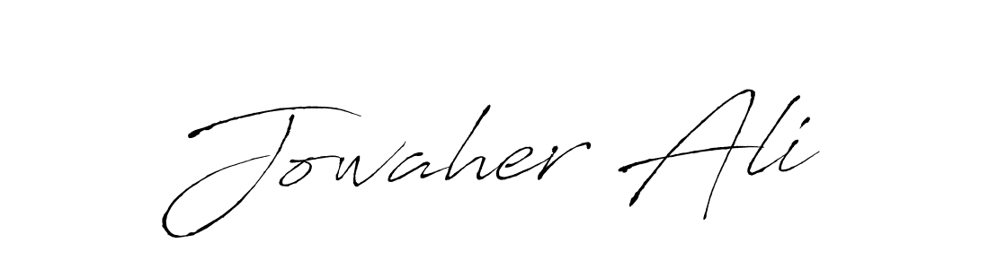 Make a beautiful signature design for name Jowaher Ali. With this signature (Antro_Vectra) style, you can create a handwritten signature for free. Jowaher Ali signature style 6 images and pictures png