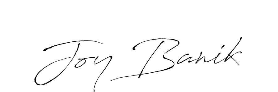 Make a beautiful signature design for name Joy Banik. With this signature (Antro_Vectra) style, you can create a handwritten signature for free. Joy Banik signature style 6 images and pictures png