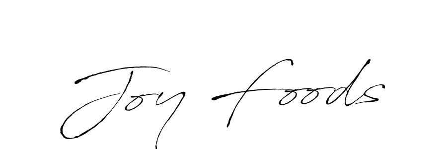 Design your own signature with our free online signature maker. With this signature software, you can create a handwritten (Antro_Vectra) signature for name Joy Foods. Joy Foods signature style 6 images and pictures png