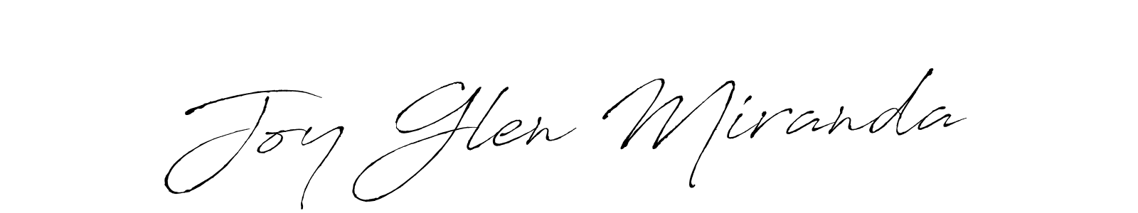 Create a beautiful signature design for name Joy Glen Miranda. With this signature (Antro_Vectra) fonts, you can make a handwritten signature for free. Joy Glen Miranda signature style 6 images and pictures png