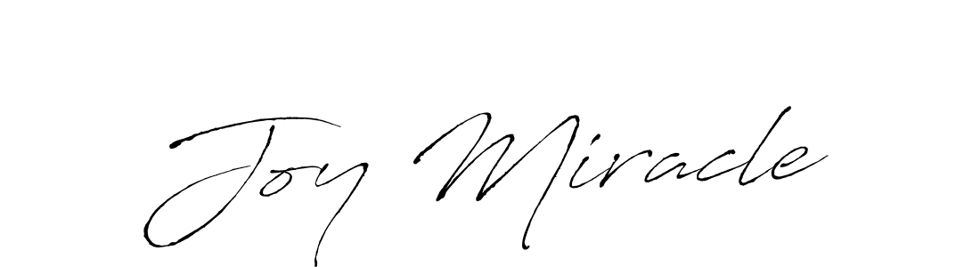 Joy Miracle stylish signature style. Best Handwritten Sign (Antro_Vectra) for my name. Handwritten Signature Collection Ideas for my name Joy Miracle. Joy Miracle signature style 6 images and pictures png