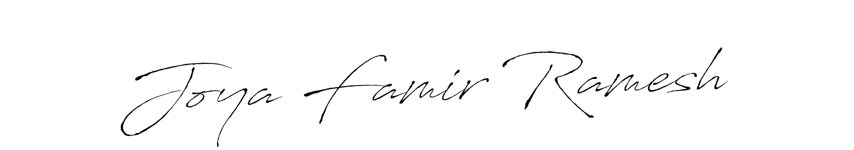 Make a beautiful signature design for name Joya Famir Ramesh. With this signature (Antro_Vectra) style, you can create a handwritten signature for free. Joya Famir Ramesh signature style 6 images and pictures png