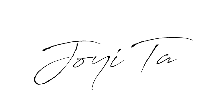 The best way (Antro_Vectra) to make a short signature is to pick only two or three words in your name. The name Joyi Ta include a total of six letters. For converting this name. Joyi Ta signature style 6 images and pictures png
