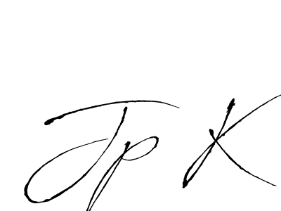 How to Draw Jp K signature style? Antro_Vectra is a latest design signature styles for name Jp K. Jp K signature style 6 images and pictures png