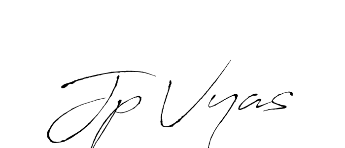 Jp Vyas stylish signature style. Best Handwritten Sign (Antro_Vectra) for my name. Handwritten Signature Collection Ideas for my name Jp Vyas. Jp Vyas signature style 6 images and pictures png