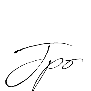 Make a beautiful signature design for name Jpo. With this signature (Antro_Vectra) style, you can create a handwritten signature for free. Jpo signature style 6 images and pictures png